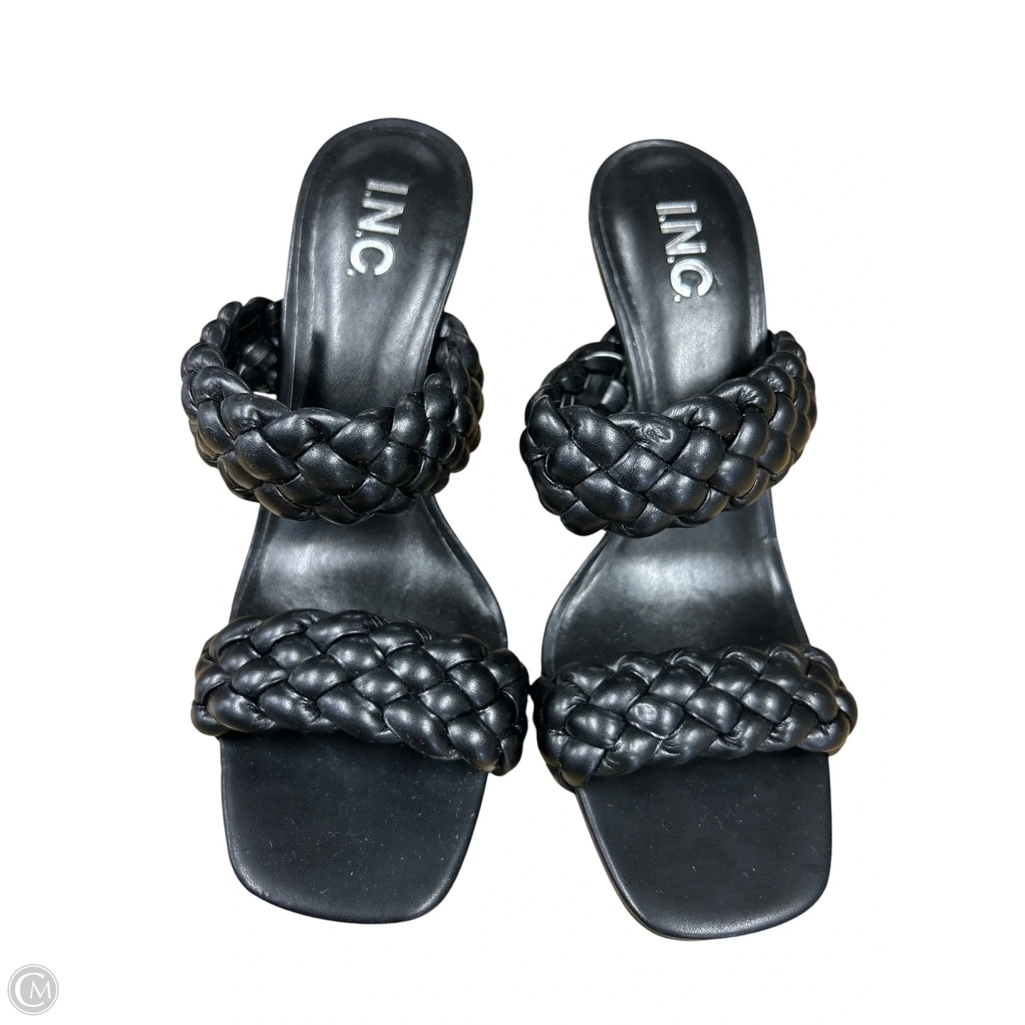 Sandals Heels Kitten By Inc In Black, Size: 9