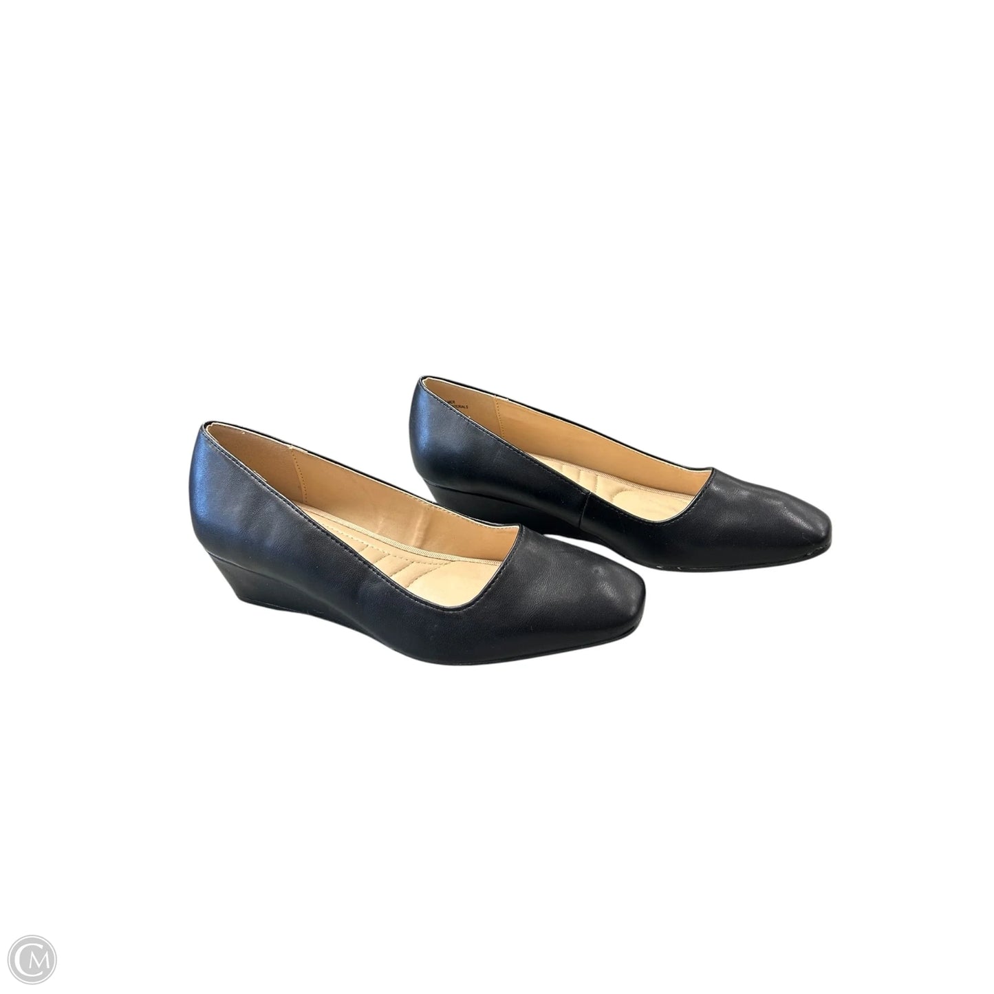 Shoes Heels Wedge By Adrienne Vittadini In Black, Size: 7.5