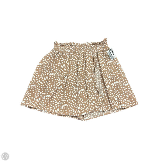 Skort By Main Strip In Tan & White, Size: S