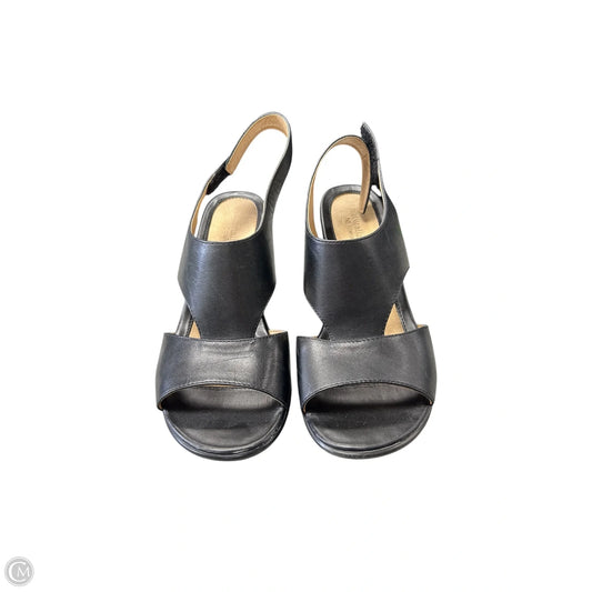 Sandals Heels Wedge By Naturalizer In Black, Size: 8.5