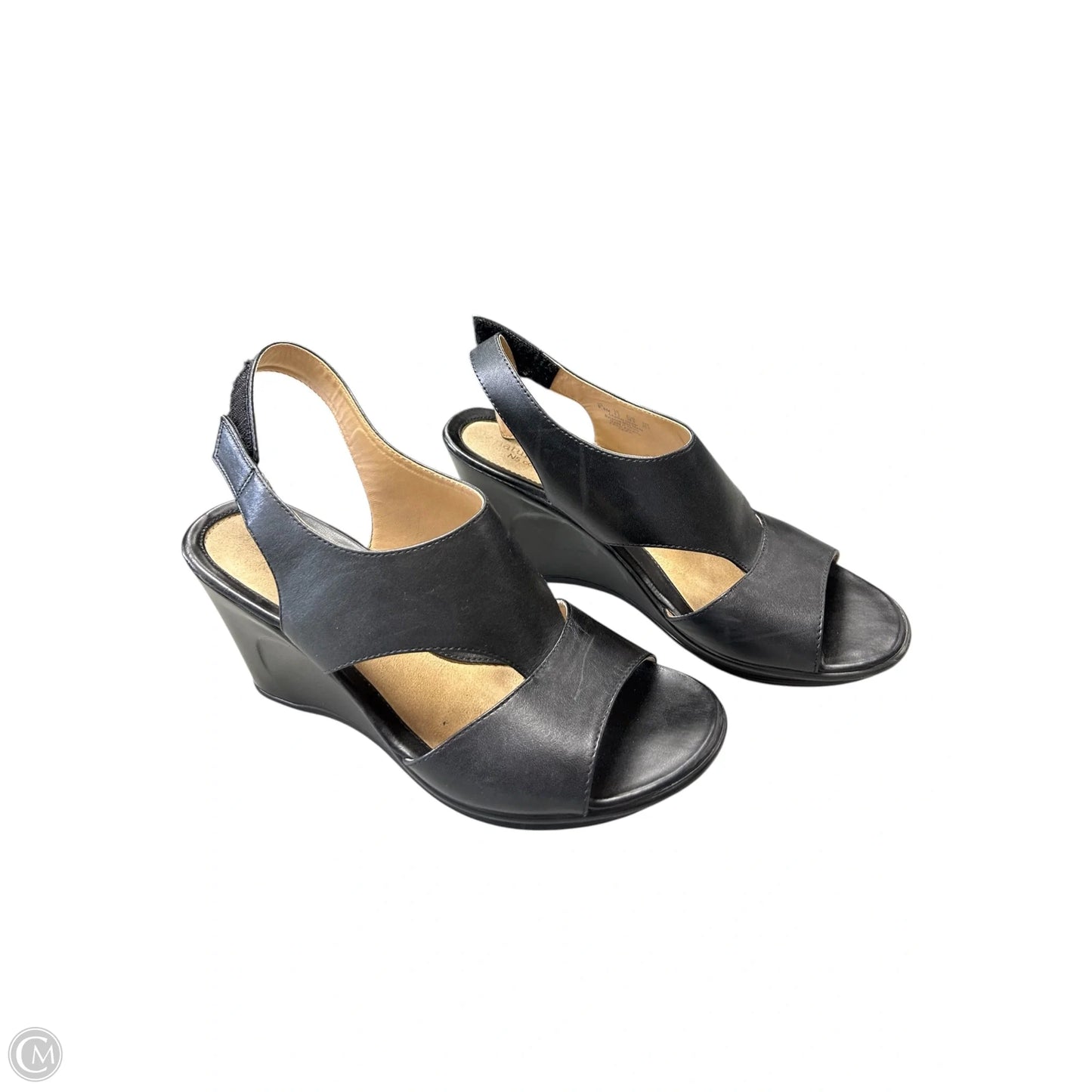 Sandals Heels Wedge By Naturalizer In Black, Size: 8.5