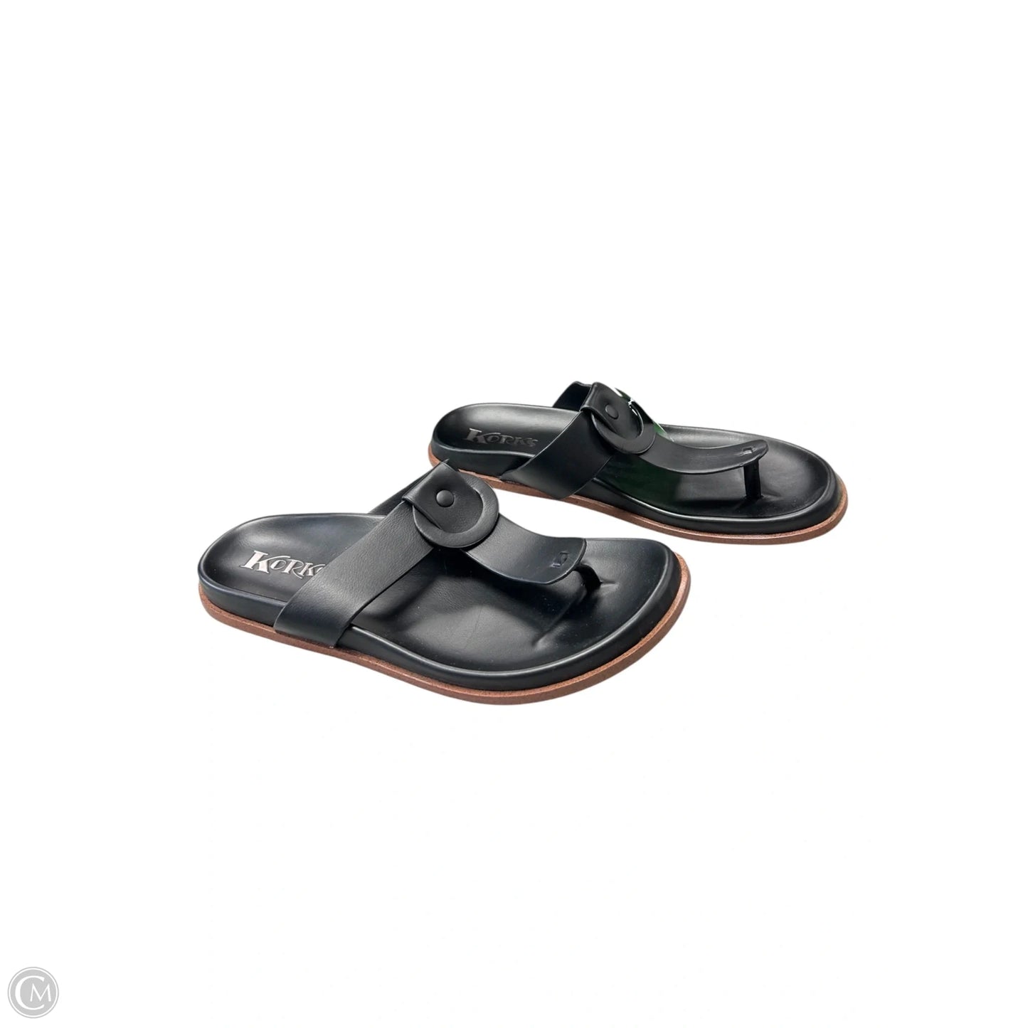 Sandals Flats By Korks In Black, Size: 9