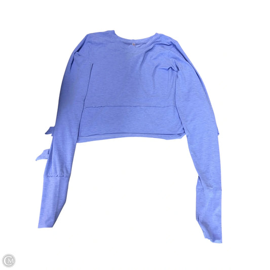 Athletic Top Long Sleeve Crewneck By Free People In Blue, Size: S