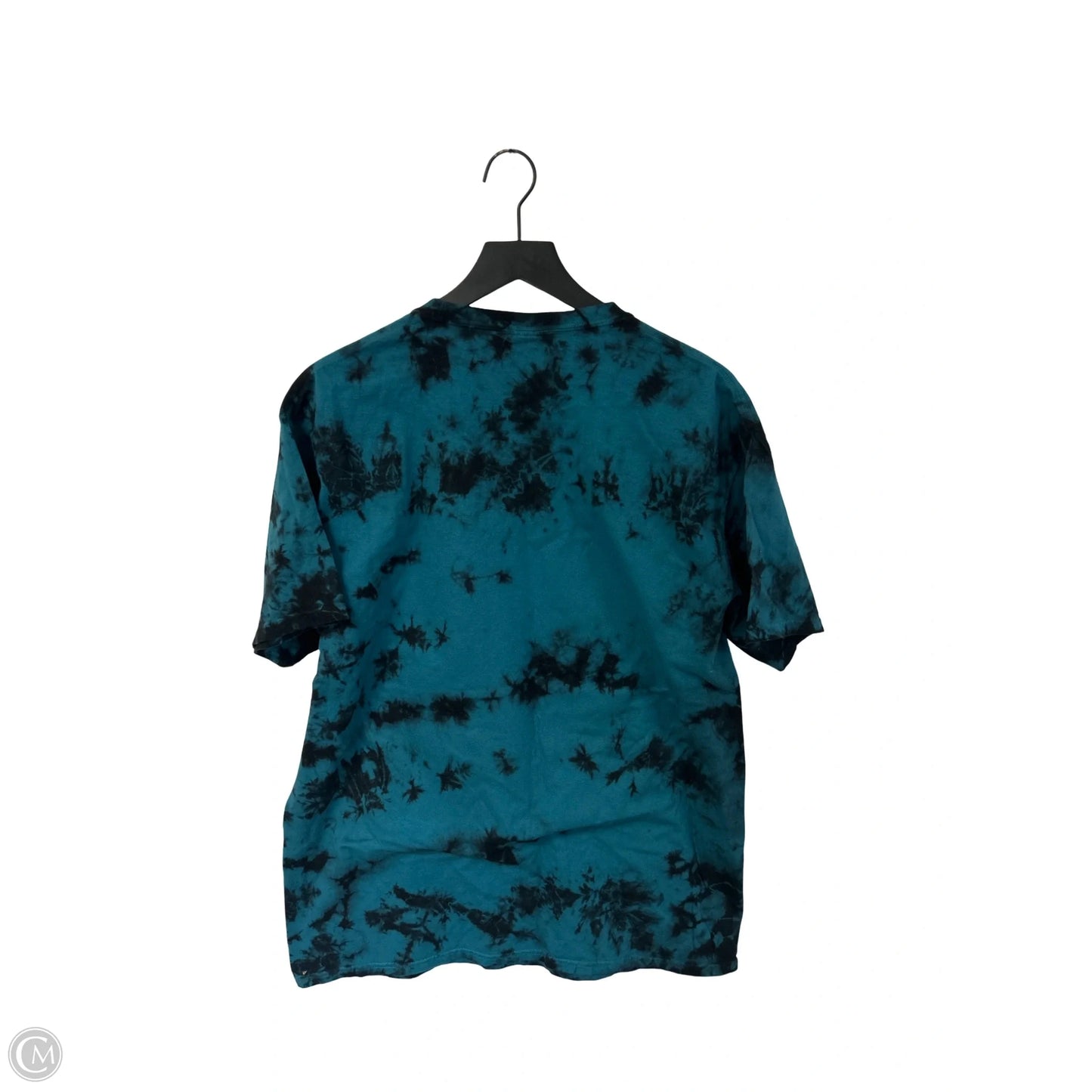Top Short Sleeve By Port & Company In Black & Blue, Size: L