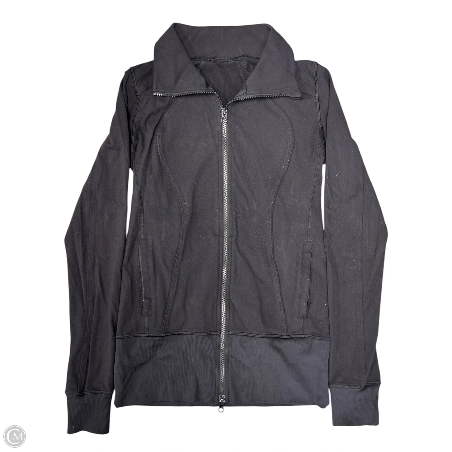 Athletic Jacket By Lululemon In Black, Size: 6