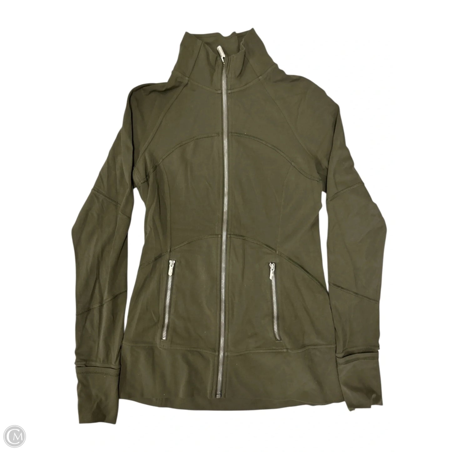 Athletic Jacket By Lululemon In Green, Size: 4