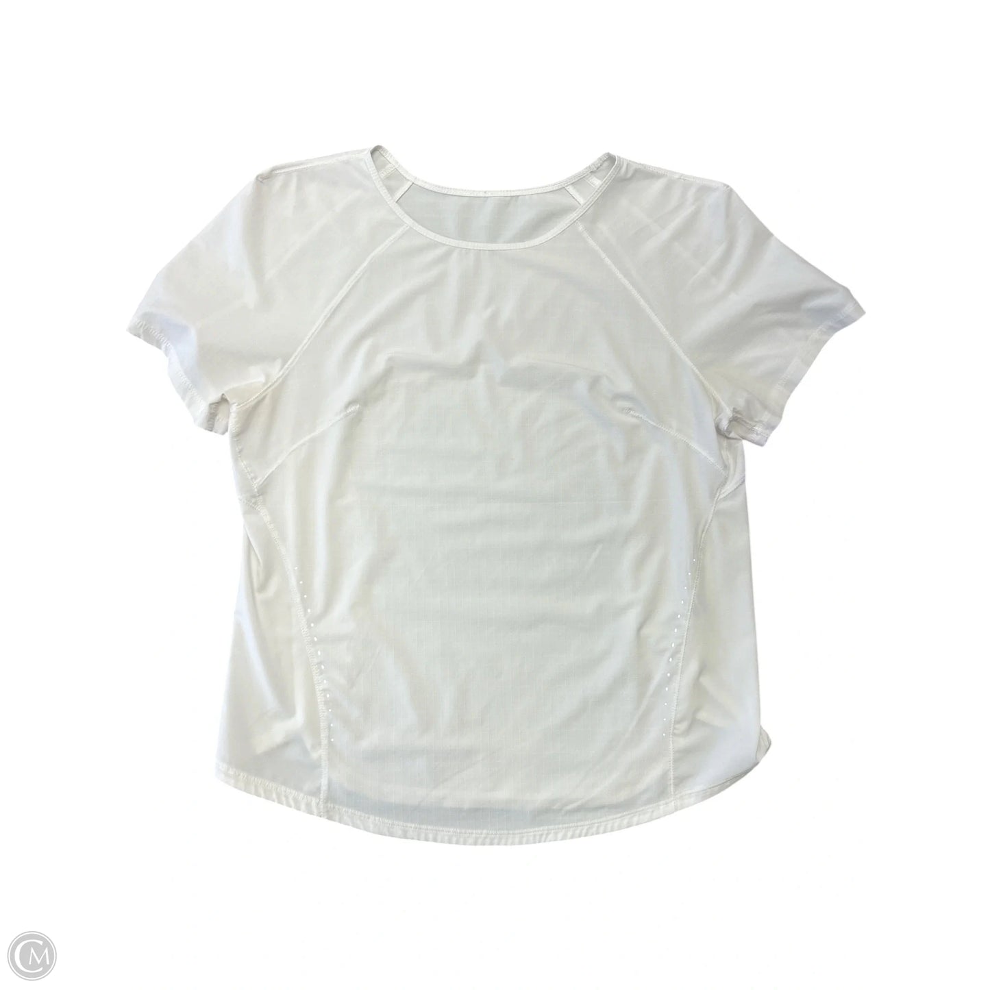 Athletic Top Short Sleeve By Lululemon In White, Size: 4