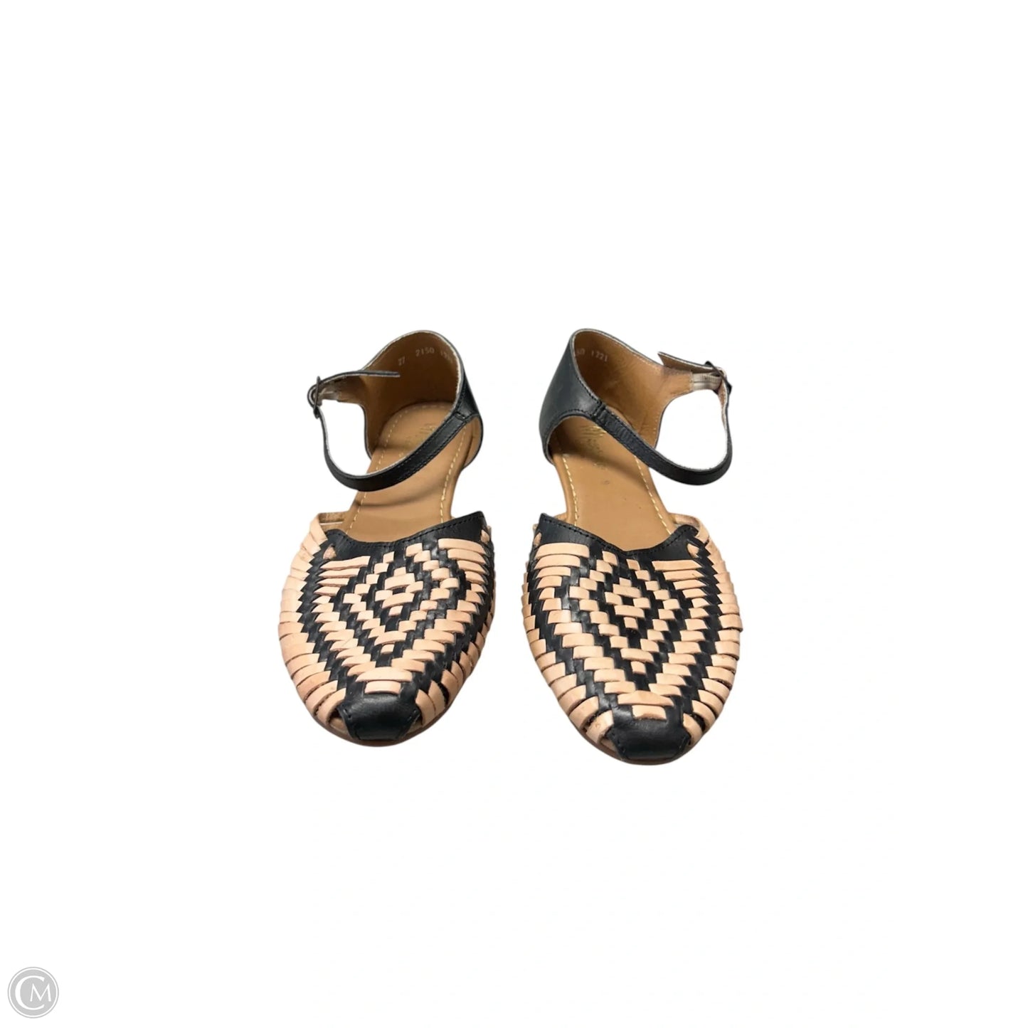 Shoes Flats By Clothes Mentor In Black & Cream, Size: 9