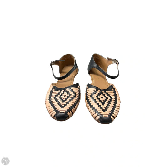 Shoes Flats By Clothes Mentor In Black & Cream, Size: 9