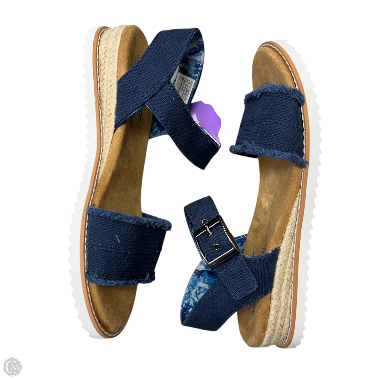 Sandals Flats By Bobs In Blue, Size: 8