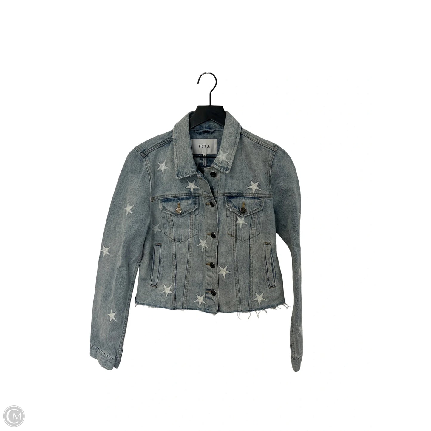 Jacket Denim By Pistola In Blue Denim, Size: M