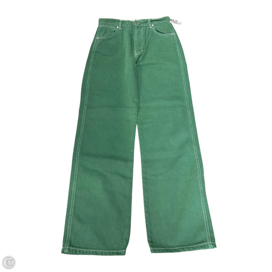 Jeans Straight By Reformation In Green Denim, Size: 2