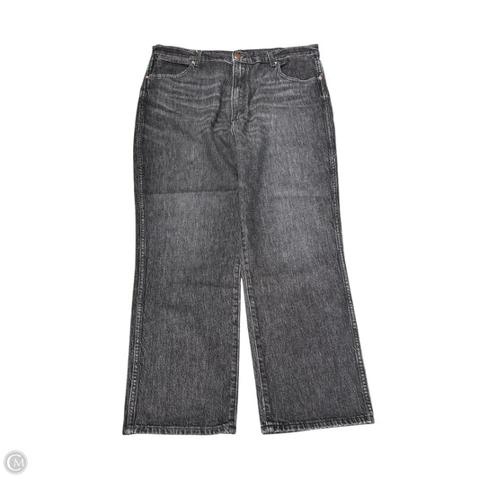 Jeans Straight By Wrangler In Black Denim, Size: 18