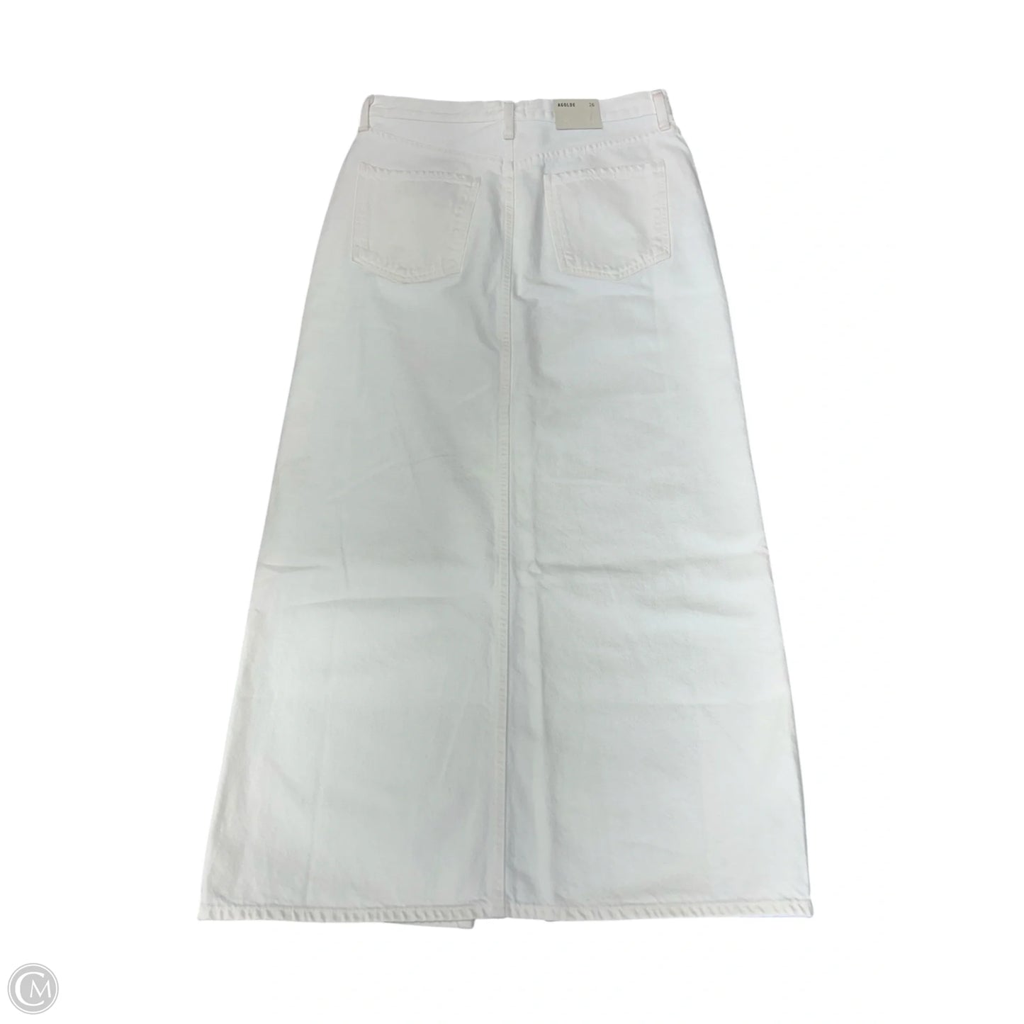 Skirt Maxi By Agolde In White Denim, Size: 2