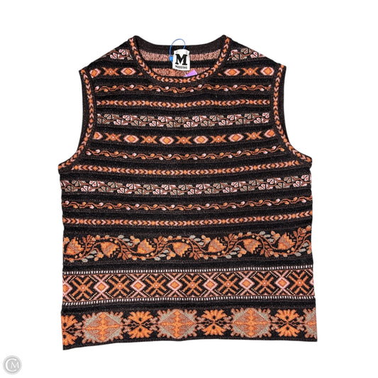 Top Sleeveless Luxury Designer By Missoni In Brown & Orange, Size: S