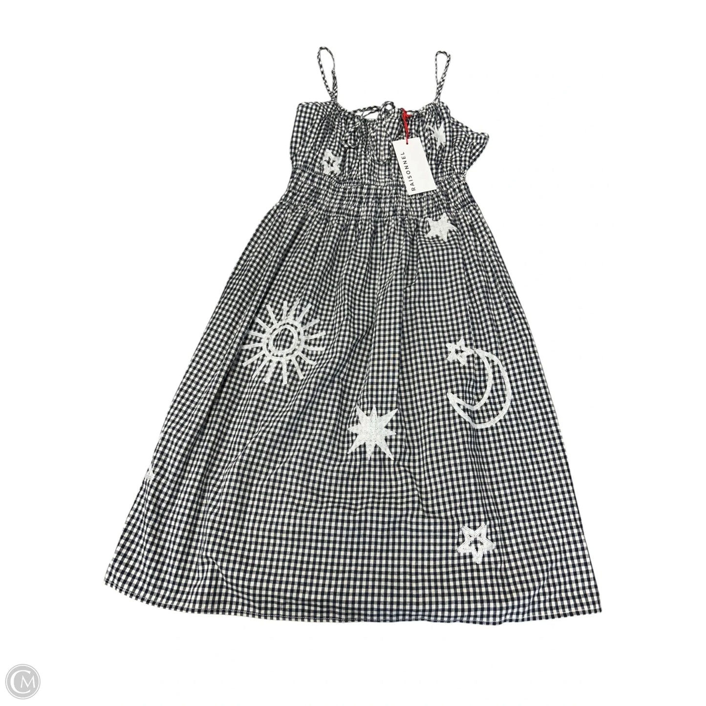 Dress Casual Midi By Cmb In Blue & White, Size: M