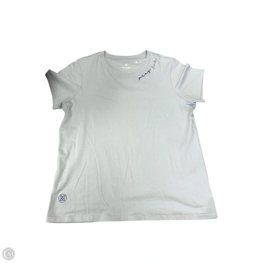 Top Short Sleeve By Cma In Blue, Size: L