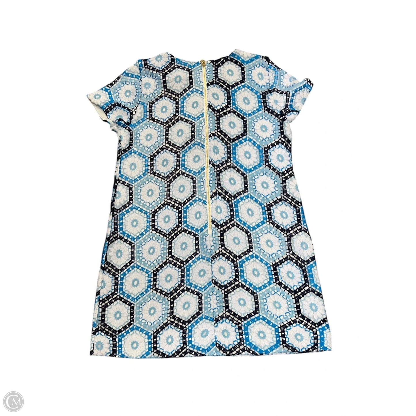 Dress Designer By Lilly Pulitzer In Blue & White, Size: 12