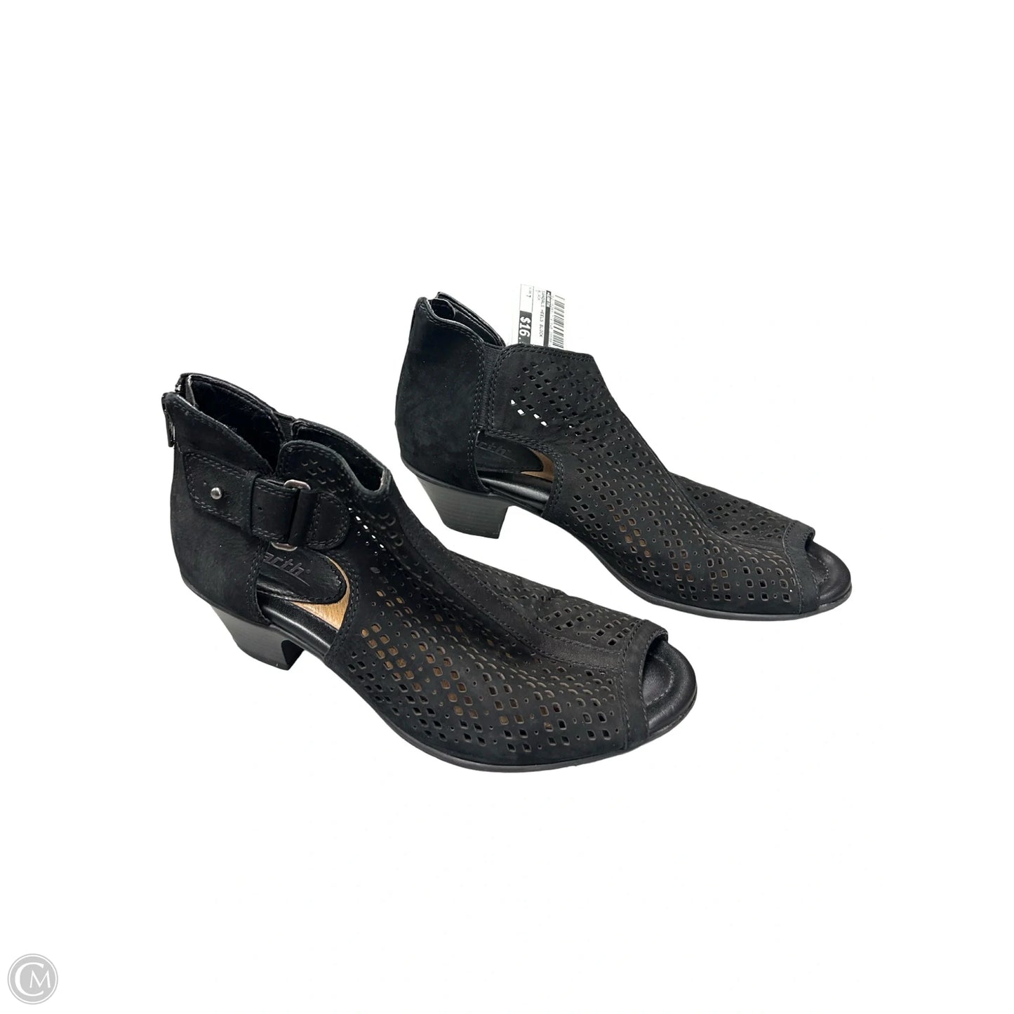 Sandals Heels Block By Earth In Black, Size: 7