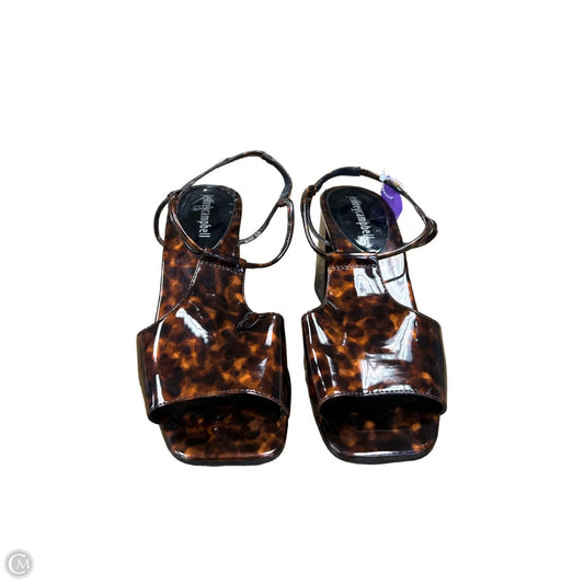 Sandals Heels Block By Jeffrey Campbell In Brown & Orange, Size: 8