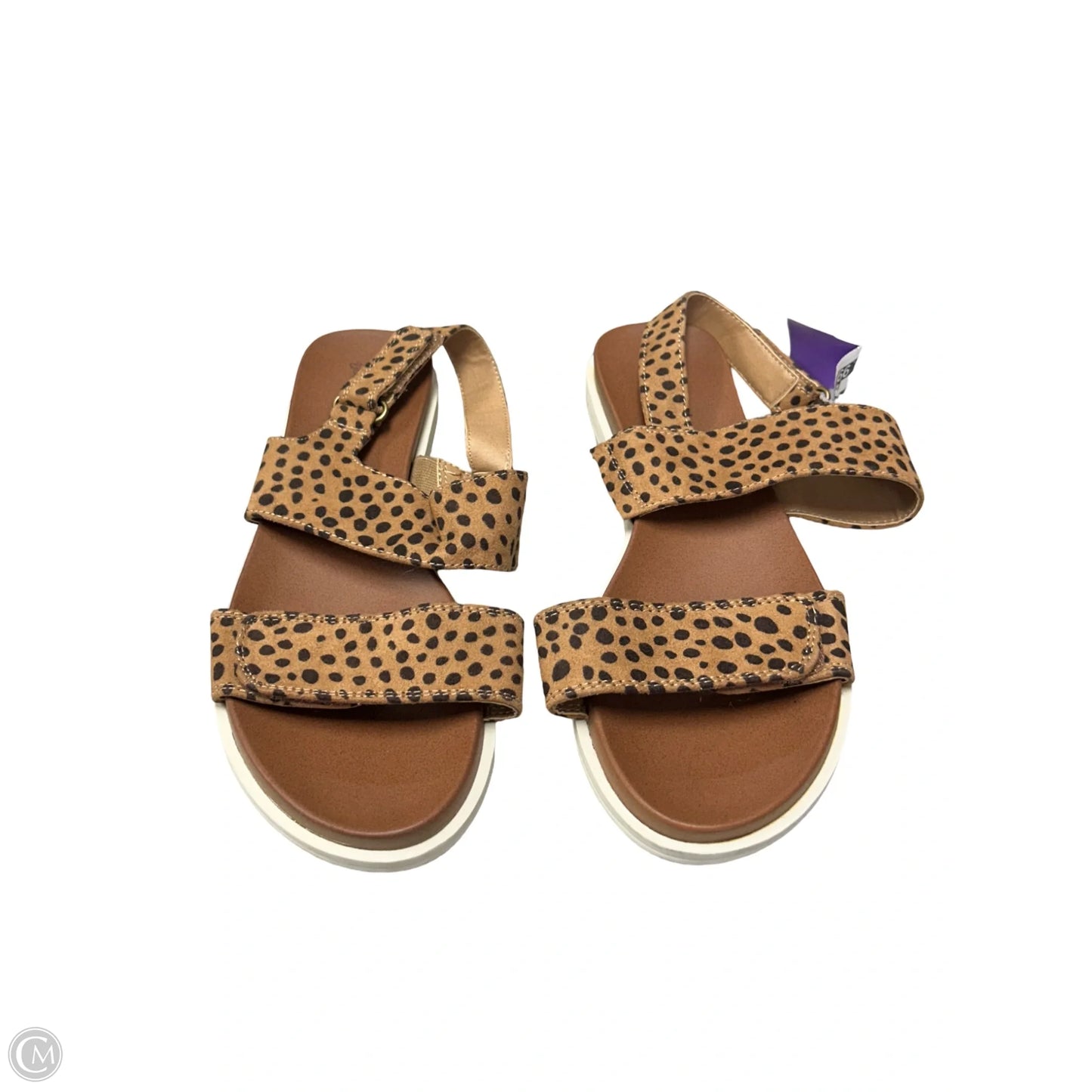 Sandals Flats By Universal Thread In Animal Print, Size: 6.5