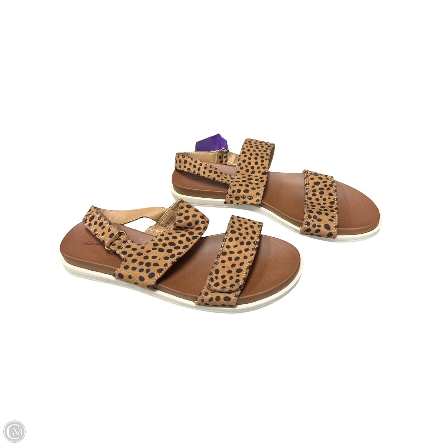 Sandals Flats By Universal Thread In Animal Print, Size: 6.5