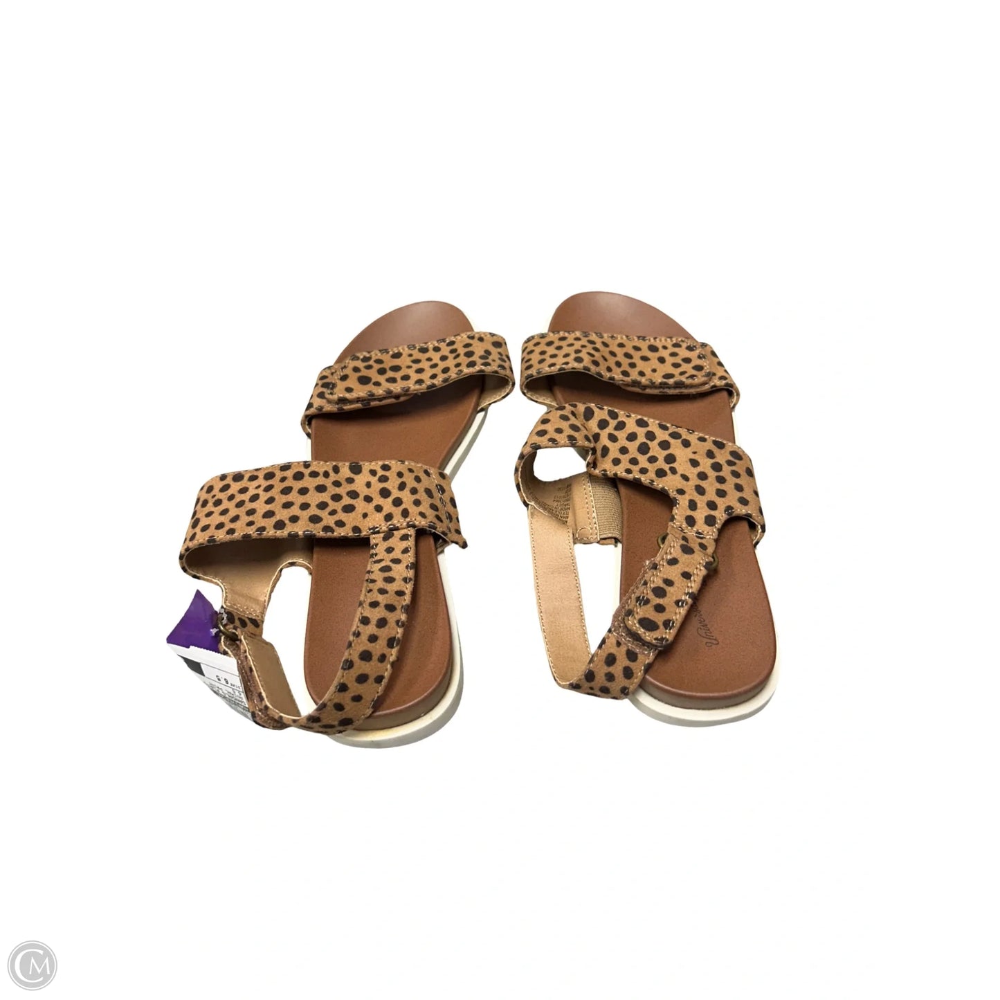 Sandals Flats By Universal Thread In Animal Print, Size: 6.5