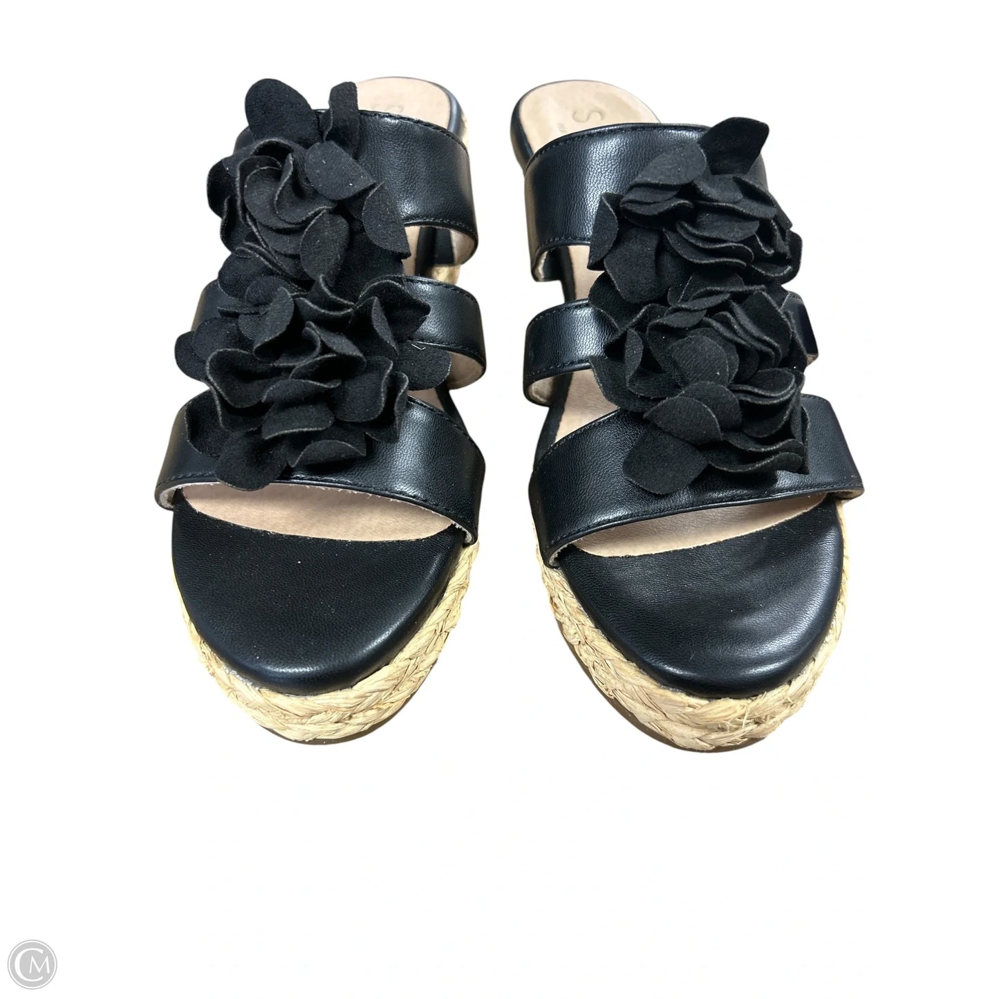 Sandals Heels Wedge By Naturalizer In Black, Size: 8.5