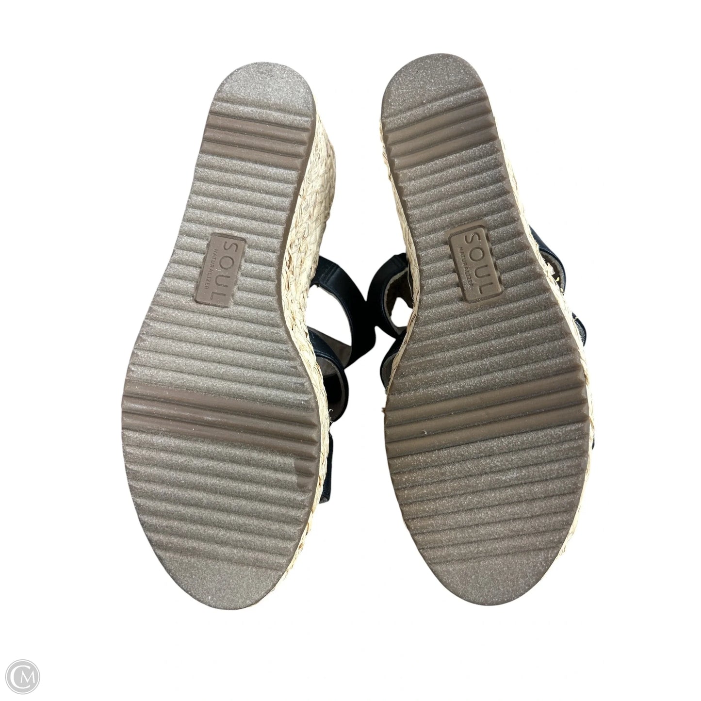 Sandals Heels Wedge By Naturalizer In Black, Size: 8.5
