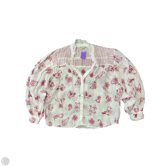 Blouse Long Sleeve By Sundance In White, Size: S
