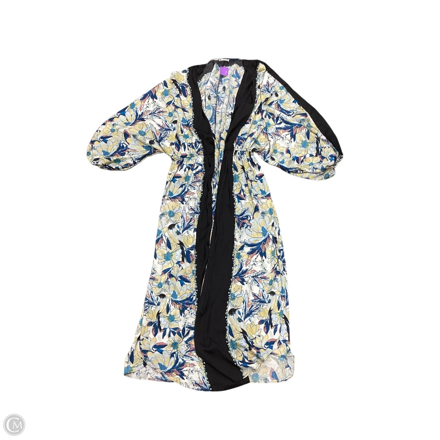 Kimono By Free People In Blue & Yellow, Size: Xs