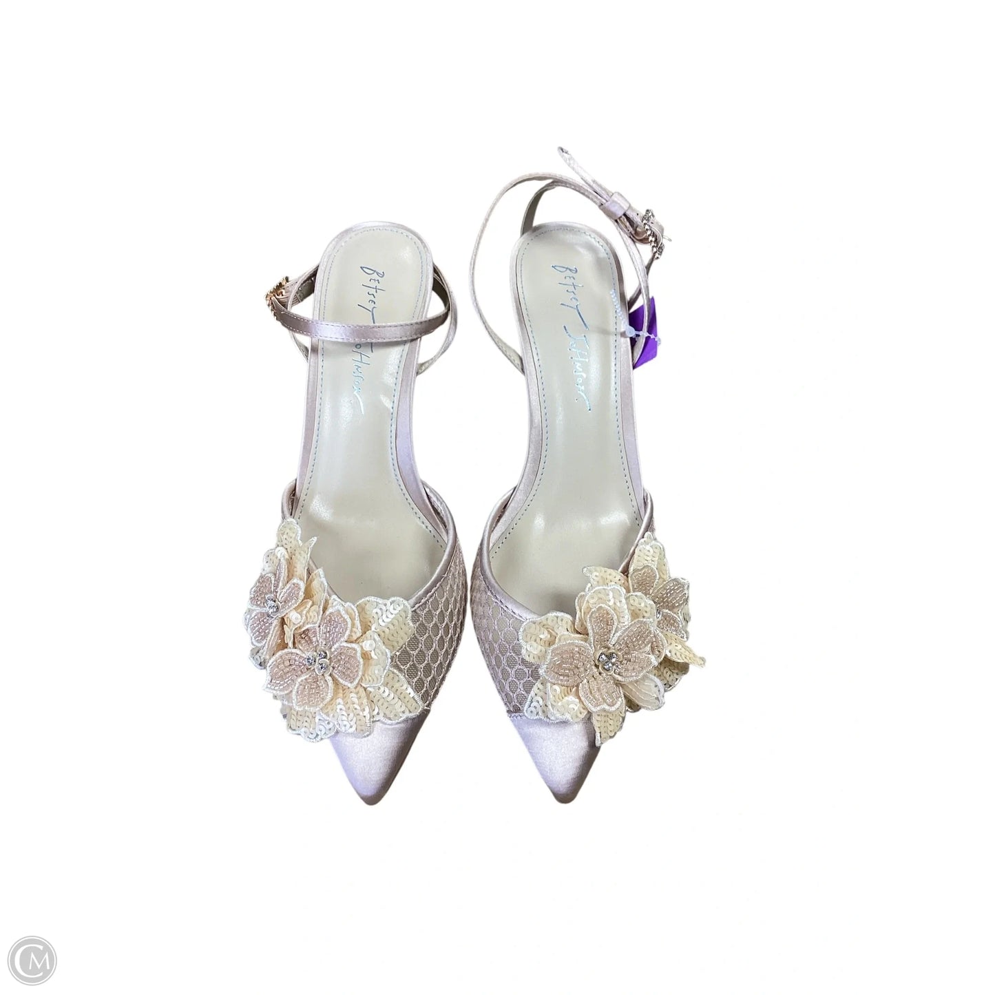 Shoes Heels Kitten By Betsey Johnson In Cream, Size: 8