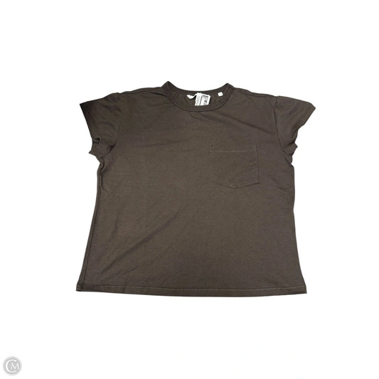 Top Short Sleeve By Cmb In Brown, Size: S