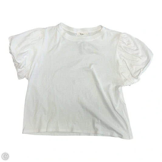 Top Short Sleeve By Tres Bien In White, Size: M