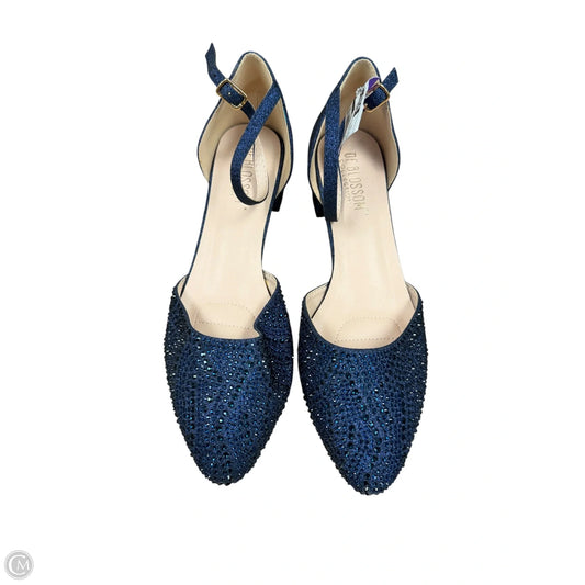 Sandals Heels Block By Clothes Mentor In Blue, Size: 11