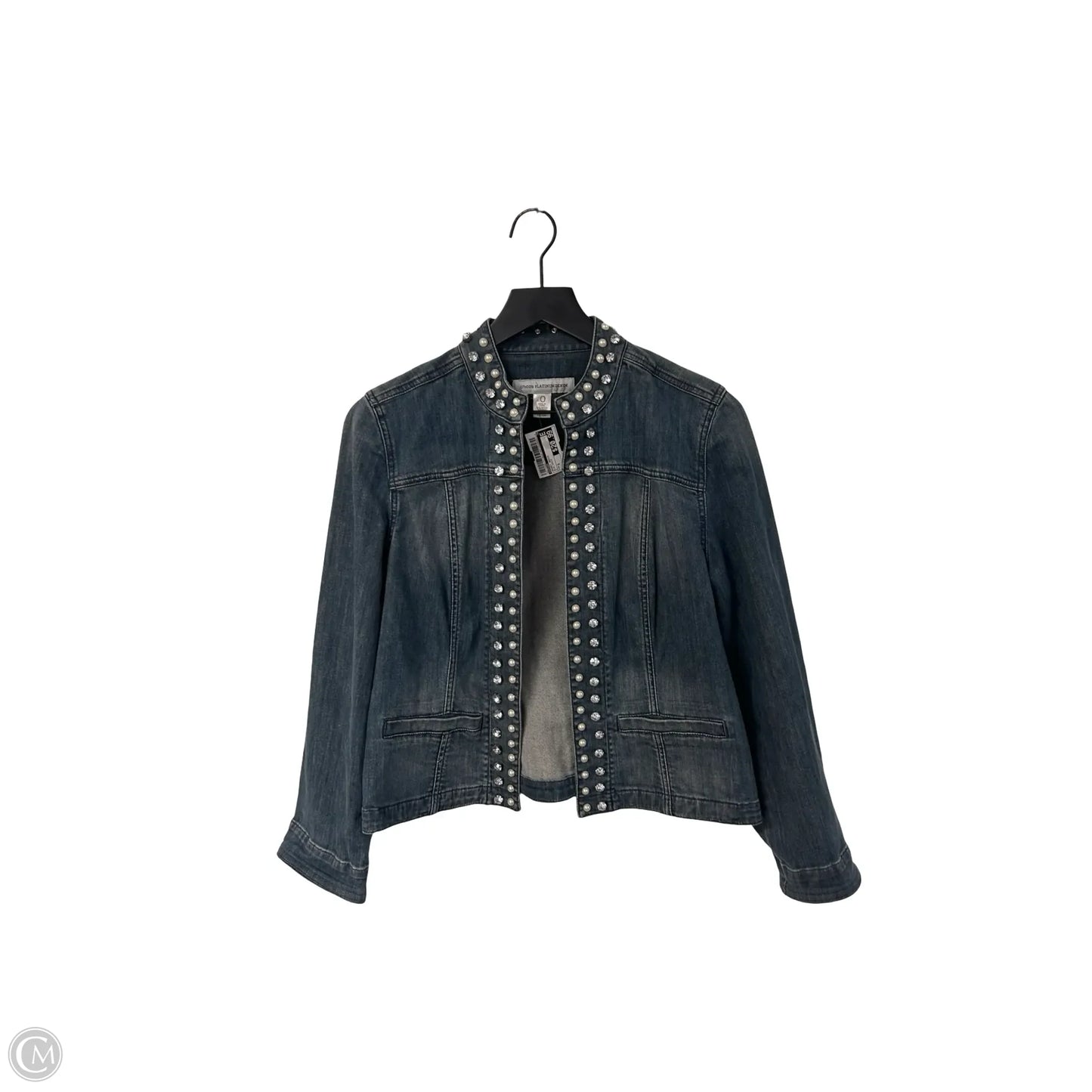 Jacket Denim By Chicos In Blue Denim, Size: S