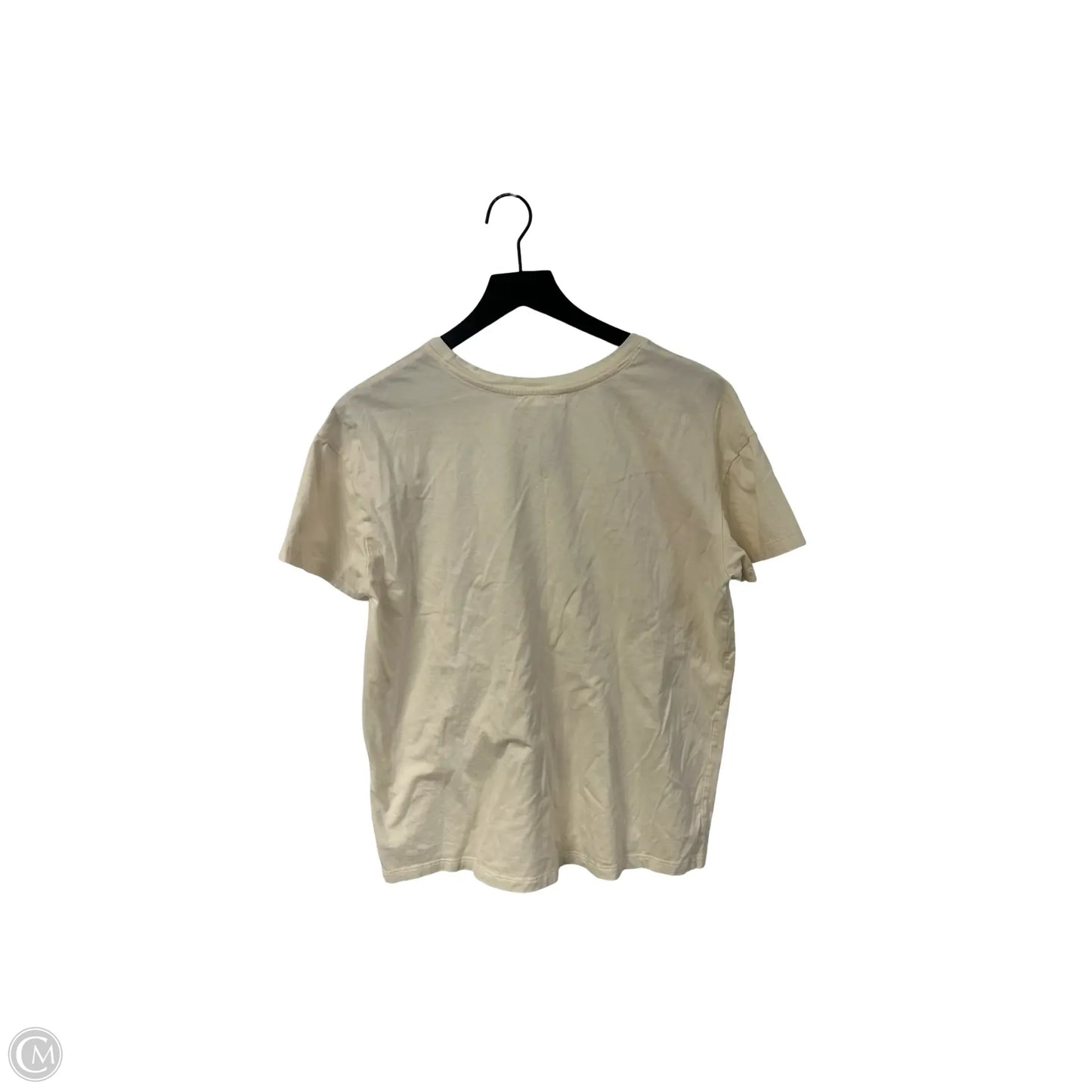 Top Short Sleeve By Cmc In Cream, Size: L