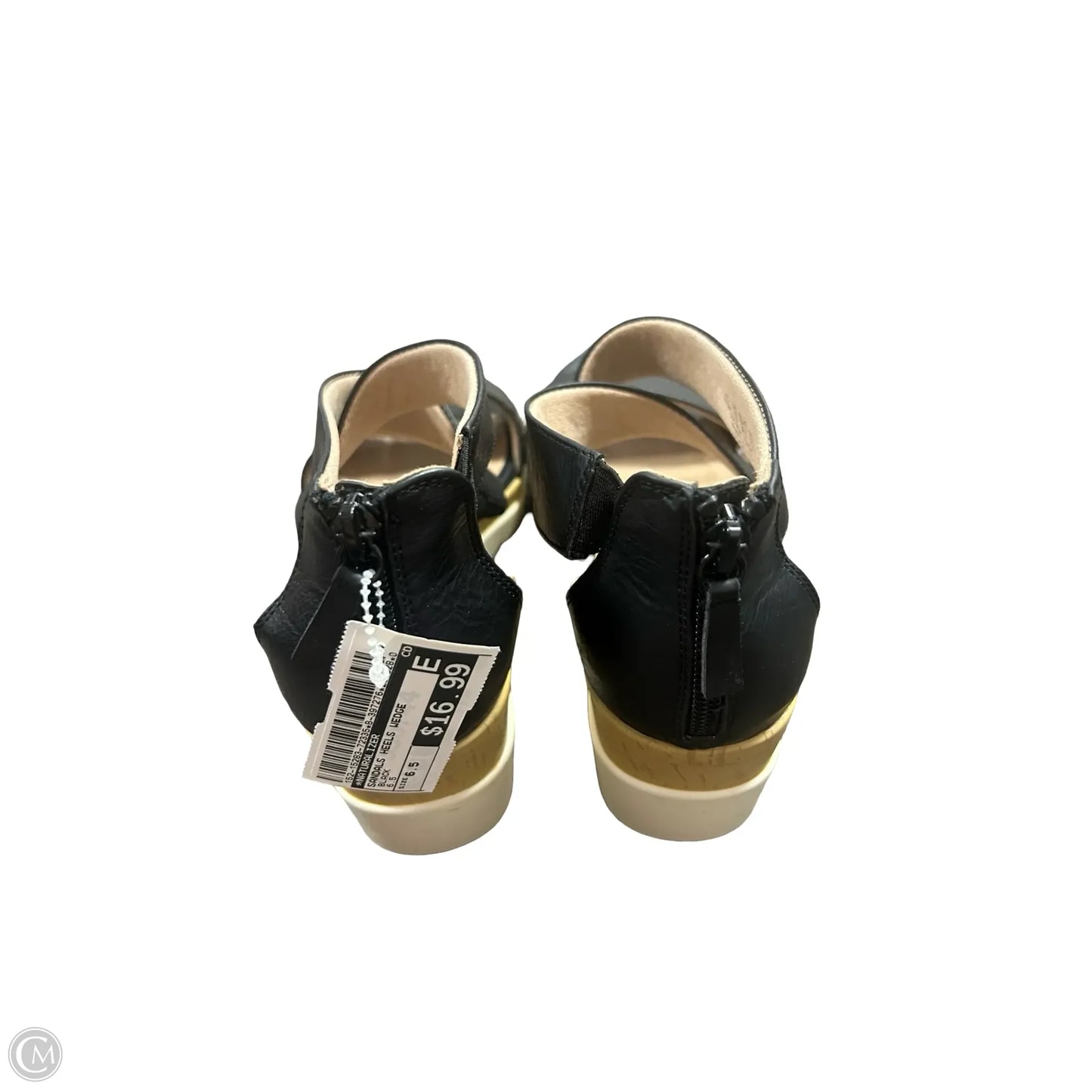 Sandals Heels Wedge By Naturalizer In Black, Size: 6.5