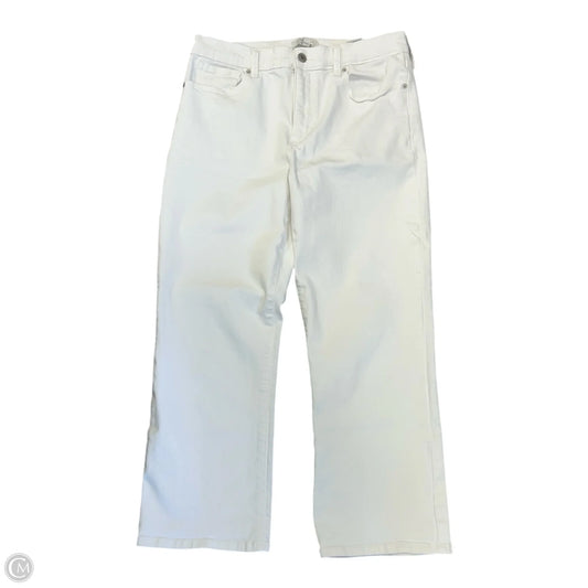 Jeans Straight By Banana Republic In White Denim, Size: 10