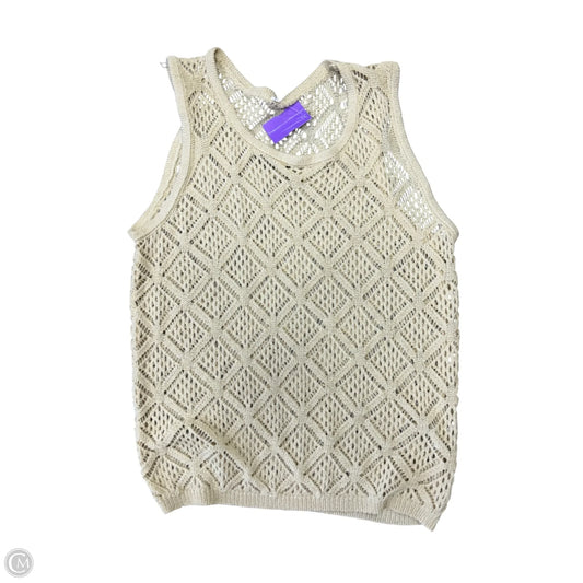 Top Sleeveless By Clothes Mentor In Cream, Size: L