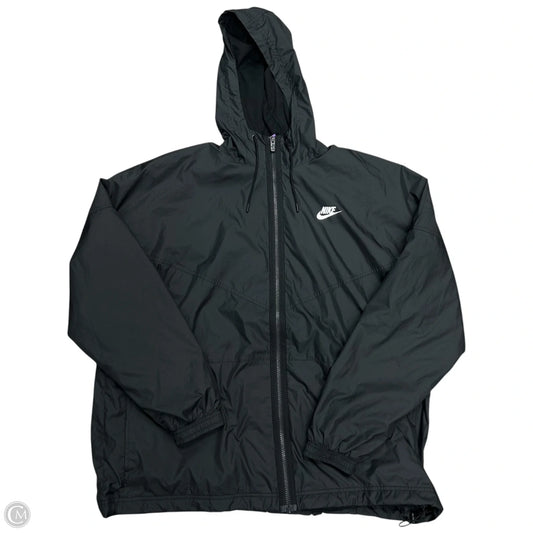 Jacket Windbreaker By Nike In Black, Size: L