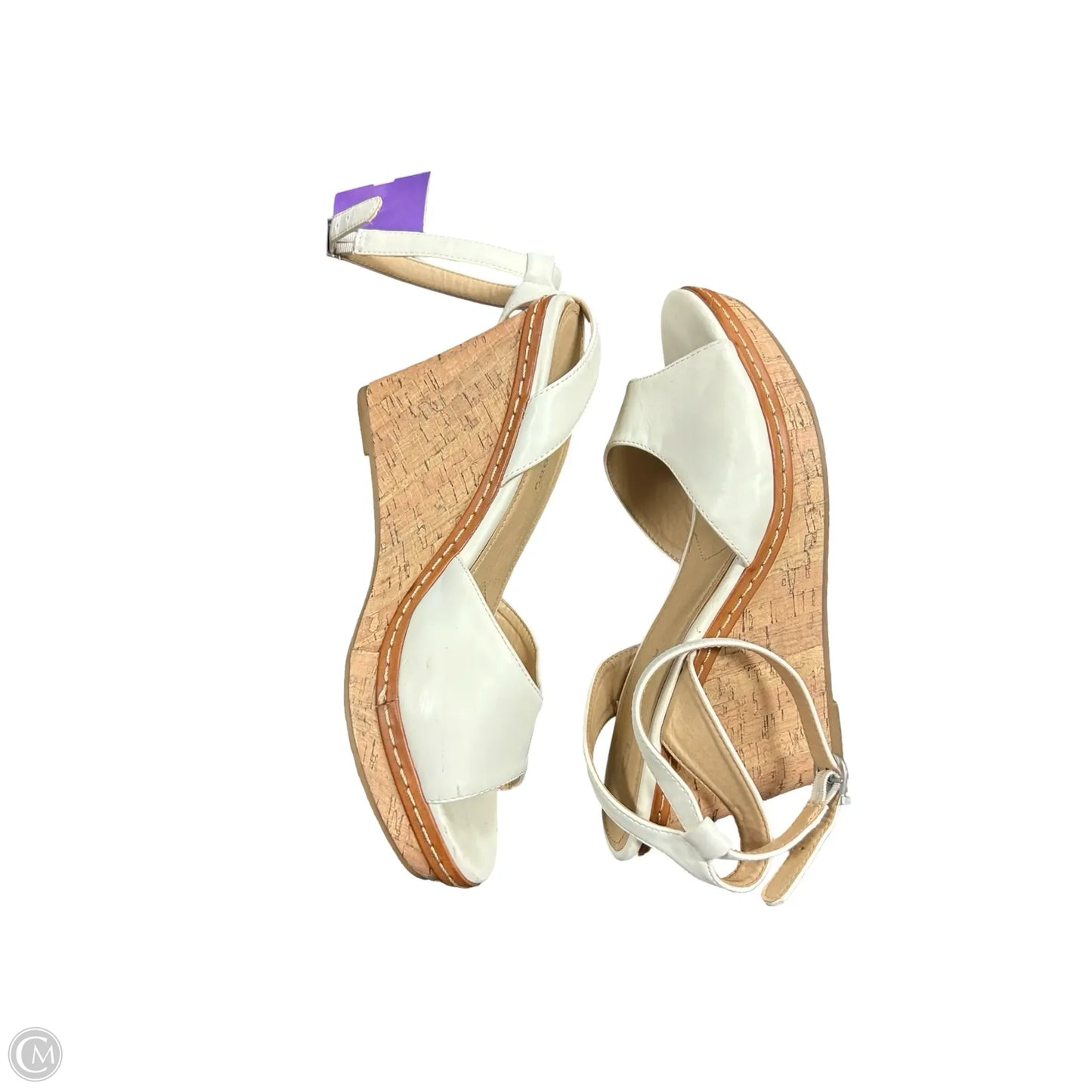 Sandals Heels Wedge By Chinese Laundry In White, Size: 10