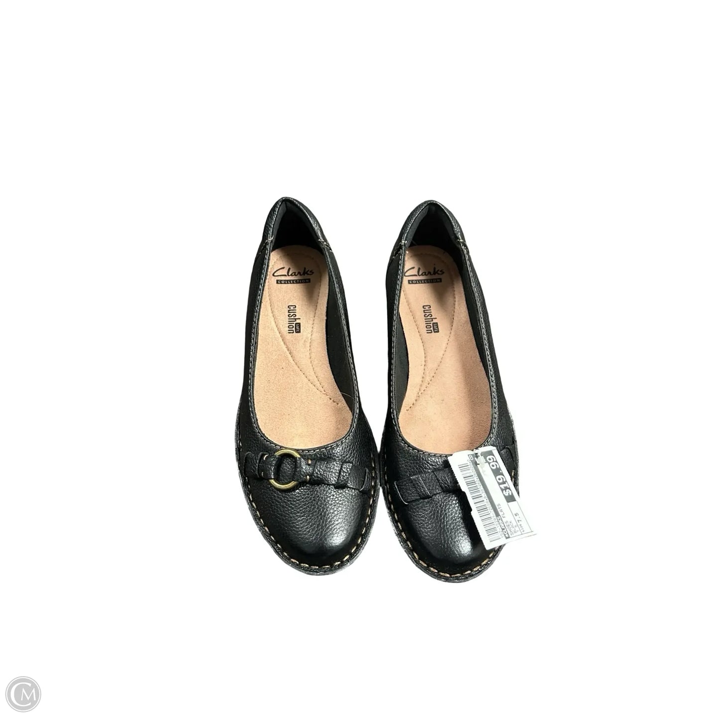 Shoes Flats By Clarks In Black, Size: 7.5