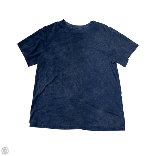 Athletic Top Short Sleeve By Lululemon In Blue, Size: 4