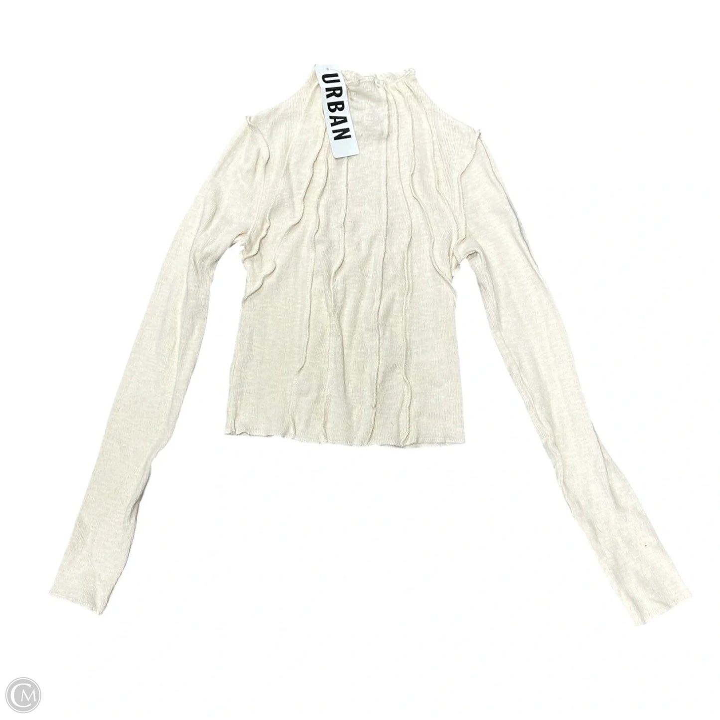 Top Long Sleeve By Bdg In Cream, Size: S