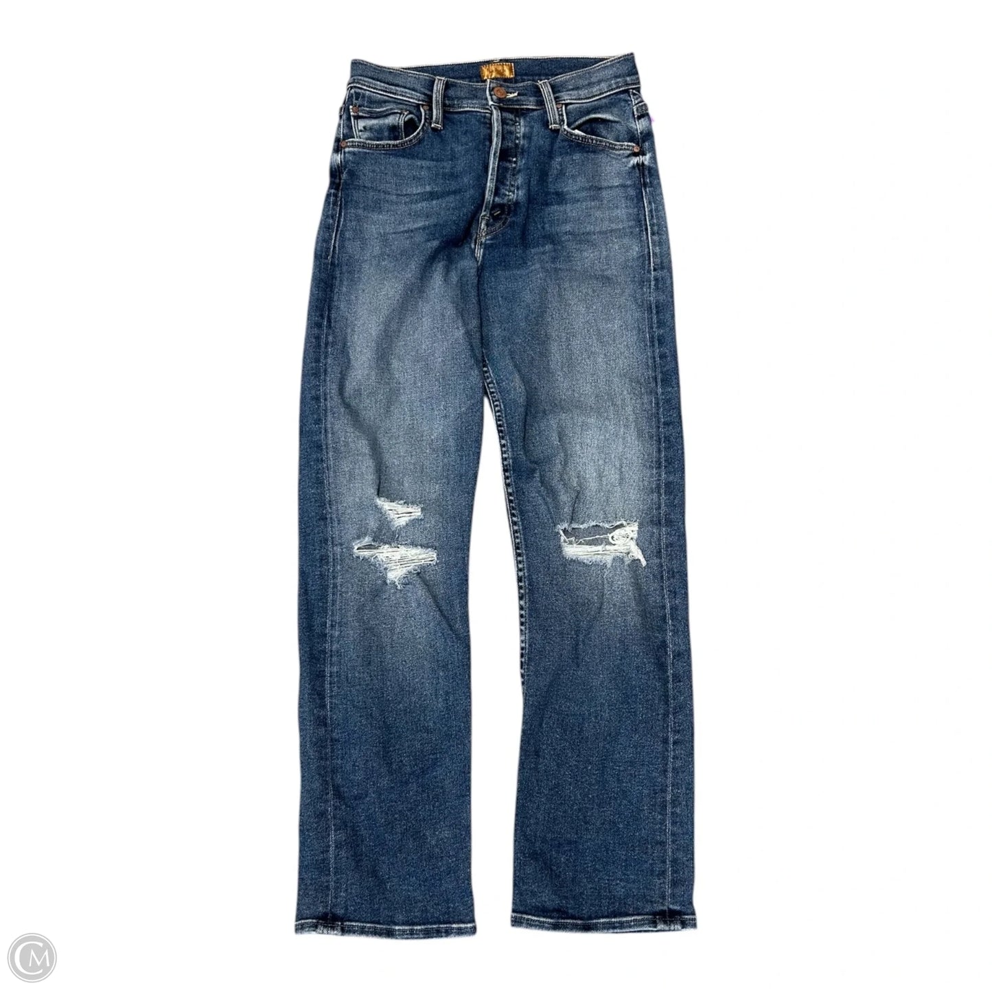 Jeans Straight By Mother In Blue Denim, Size: 2