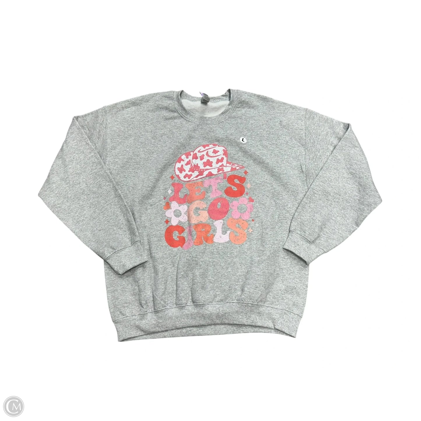 Sweatshirt Crewneck By Gildan In Grey, Size: L