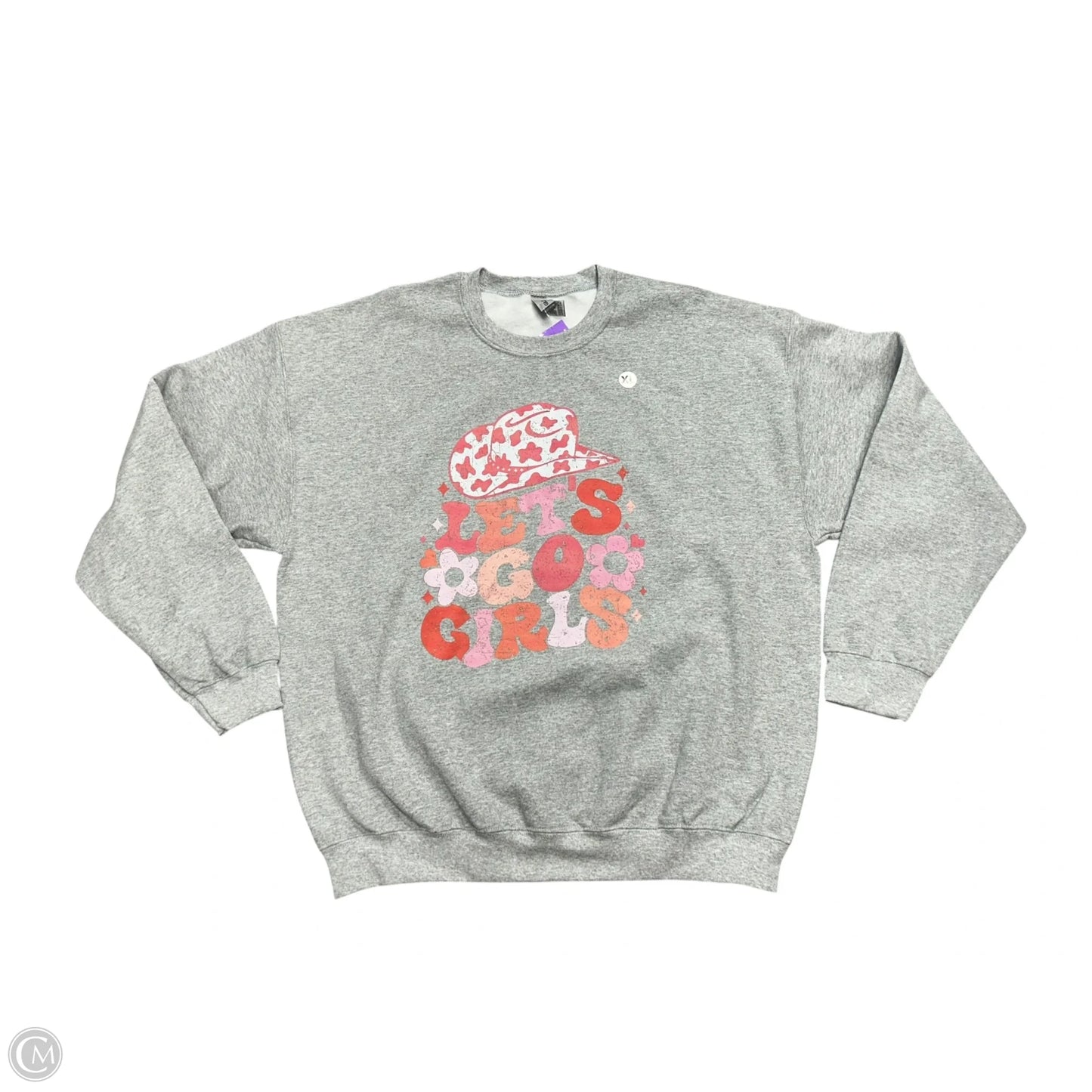 Sweatshirt Crewneck By Gildan In Grey, Size: Xl