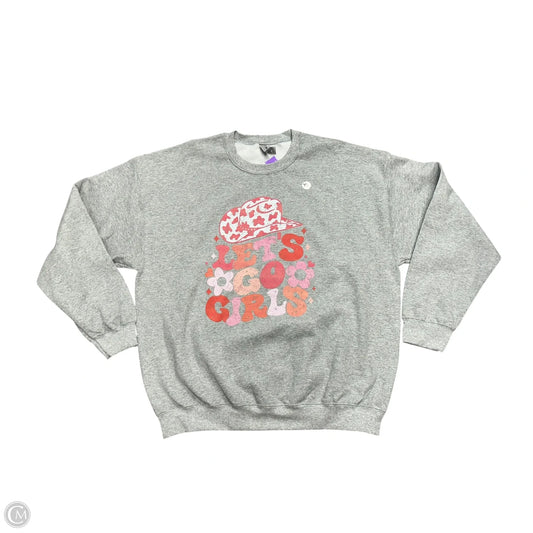 Sweatshirt Crewneck By Gildan In Grey, Size: Xl