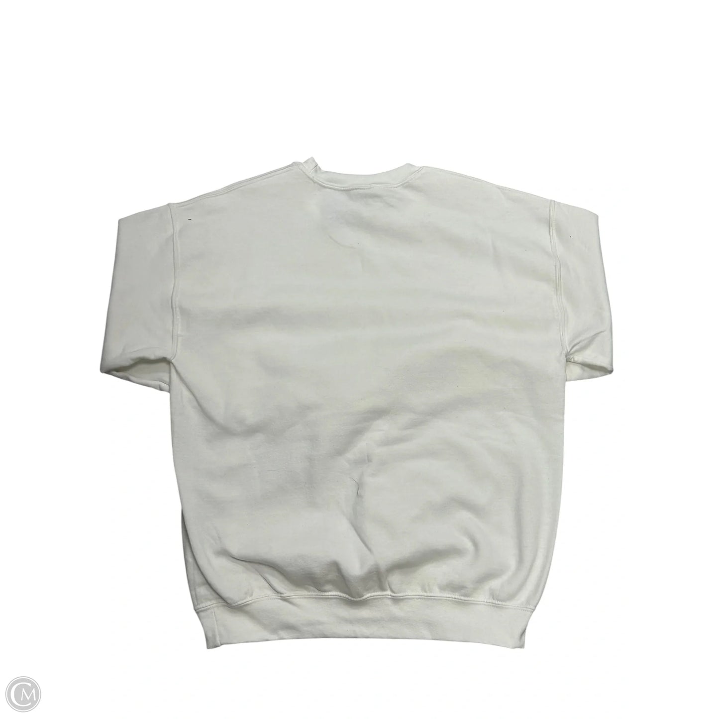 Sweatshirt Crewneck By Gildan In White, Size: S